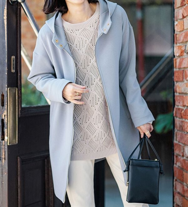 BELLUNA（ベルーナ）の「衿デザインロング丈パーカー（パーカー）」｜詳細画像