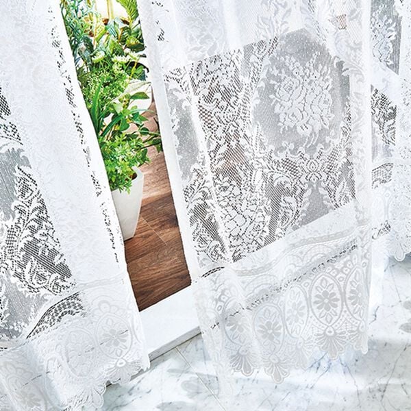 「デザインマクラメレースカーテン（レースカーテン）」｜1