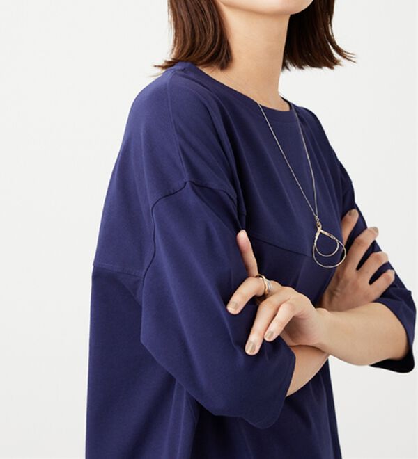 BELLUNA（ベルーナ）の「ヒンヤリ冷感！切替デザインプルオーバー（カットソー）」｜詳細画像