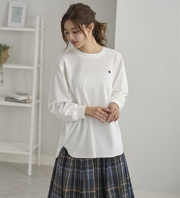 BELLUNA（ベルーナ）の「【ＰＯＬＯ　ＢＣＳ】ミニ裏毛素材デザイントップス（カットソー）」｜詳細画像