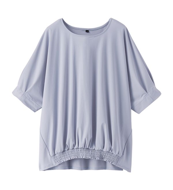 BELLUNA（ベルーナ）の「ヒンヤリ爽快！裾ギャザープルオーバー（カットソー）」｜詳細画像