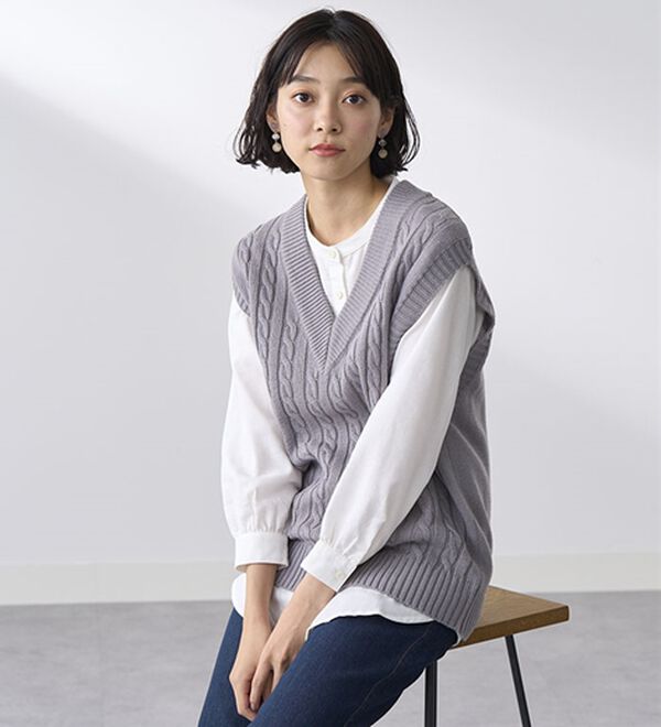 BELLUNA（ベルーナ）の「ニットベストアンサンブル（ベスト）」｜詳細画像