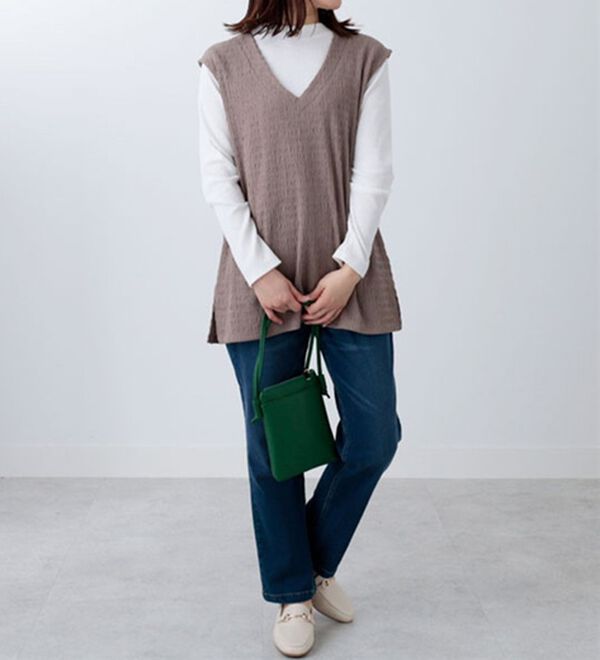 BELLUNA（ベルーナ）の「ジャカード素材ベストアンサンブル（アンサンブル）」｜詳細画像