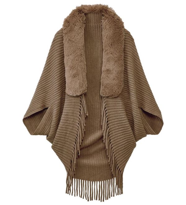 BELLUNA（ベルーナ）の「ボリュームファーニットボレロ（その他カーディガン）」｜モカ