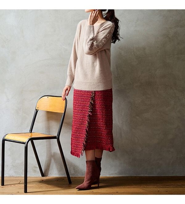 RANAN（ラナン）の「ウール混かぎ針ニットプルオーバー（ニット・セーター）」｜詳細画像