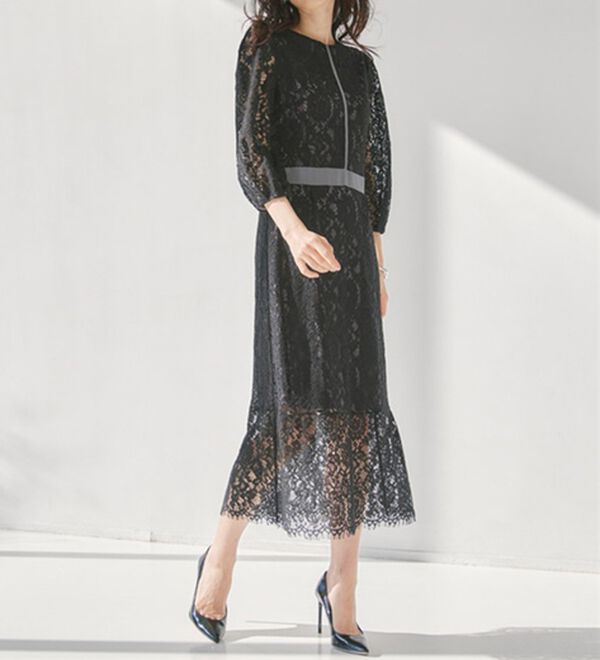 RANAN（ラナン）の「配色デザインレースワンピース（その他ワンピース）」｜詳細画像