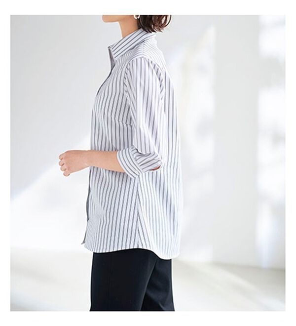 BELLUNA（ベルーナ）の「【選べる袖丈】洗える！ストレッチイージーケアシャツ（シャツ）」｜詳細画像