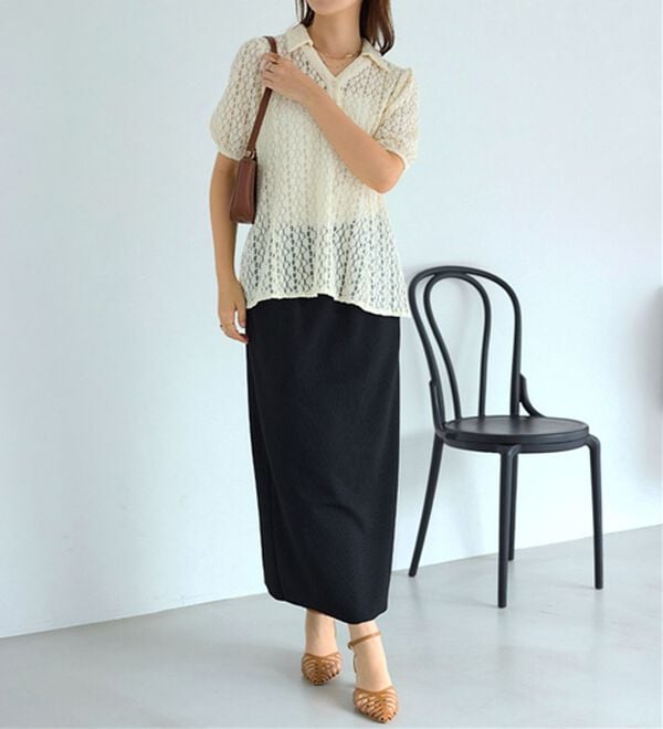 alotta（アロッタ）の「総レーススキッパーポロチュニック（チュニック）」｜詳細画像