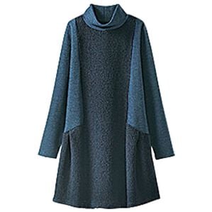 BELLUNA（ベルーナ）の「ブークレー切替リブ使いデザインチュニック（チュニック）」｜ネイビー系