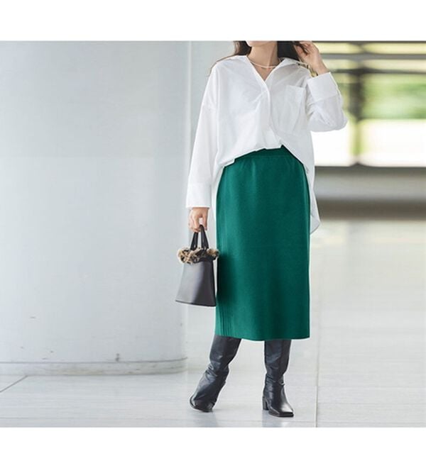 RANAN（ラナン）の「＜４つの機能付＞ニットタイトスカート（ロングスカート）」｜詳細画像