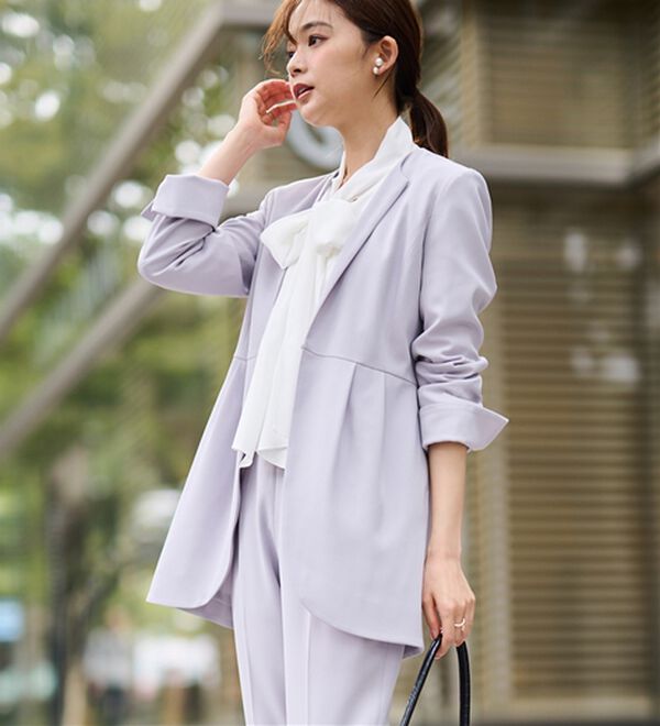 RANAN（ラナン）の「＜２点セット＞ラウンドヘムジャケットセットアップ（パンツスーツ）」｜詳細画像