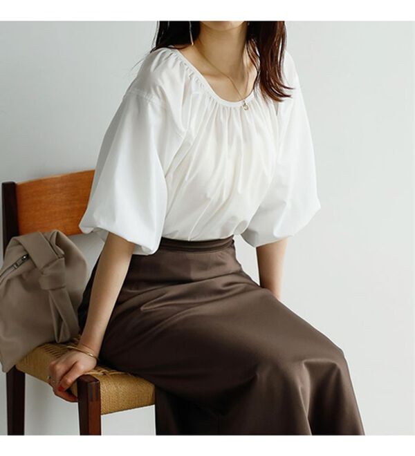 GeeRA（ジーラ）の「パフスリーブギャザーブラウス（ブラウス）」｜詳細画像