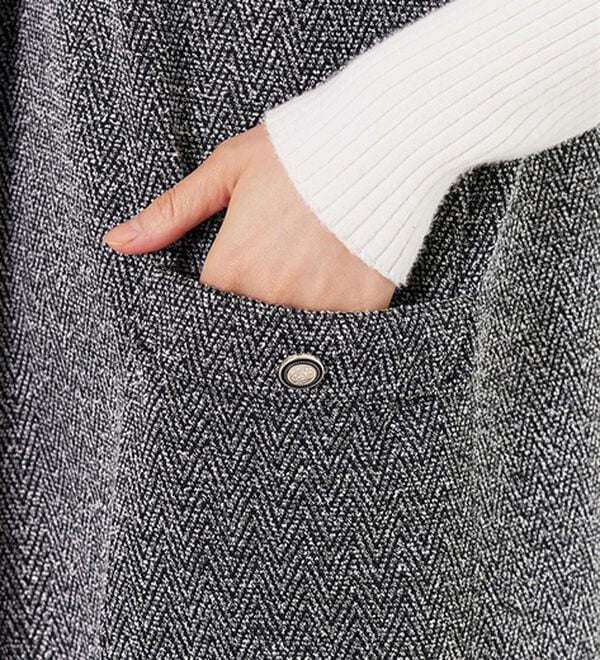 BELLUNA（ベルーナ）の「ツイード調タック使いジャンパースカート（チュニックワンピース）」｜詳細画像