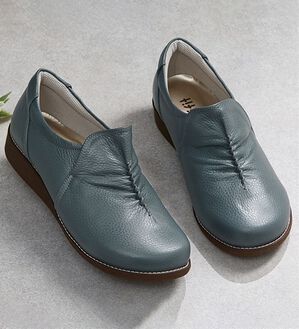 ルフラン（ルフラン）の「外反母趾対応 メディフィット５Ｅギャザーウォーキング（スリッポン）」｜ブルーグレー