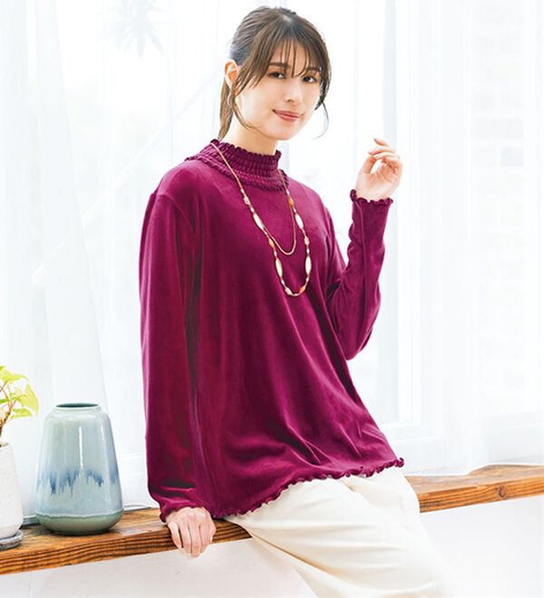 ルフラン（ルフラン）の「【４色組】ふわっ。とろ。裏ファープルオーバー（カットソー）」｜詳細画像