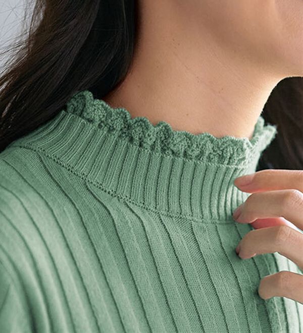 BELLUNA（ベルーナ）の「ウール入りウォッシャブルセーター（ニット・セーター）」｜詳細画像