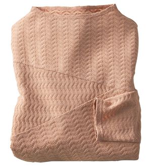 BELLUNA（ベルーナ）の「波柄ジャカード切替デザインプルオーバー（カットソー）」｜ローズ