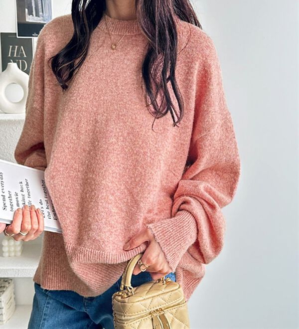 GeeRA（ジーラ）の「ゆるっと柔らか！袖ボリュームメランジニット（ニット・セーター）」｜詳細画像