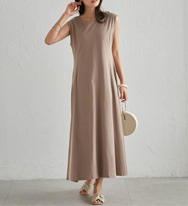 RANAN（ラナン）の「綿１００％フレアーロングワンピース（ロングワンピース）」｜詳細画像