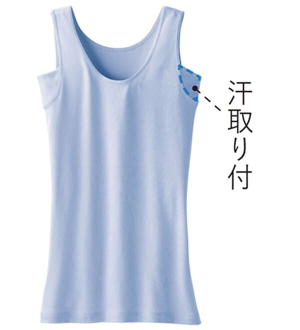 LAVIENNE（ラヴィエンヌ）の「【汗かきさん必見！】涼感サラッと快適汗取りタンクトップインナー＜さらりラボ＞（肌着・インナーウェア）」｜詳細画像