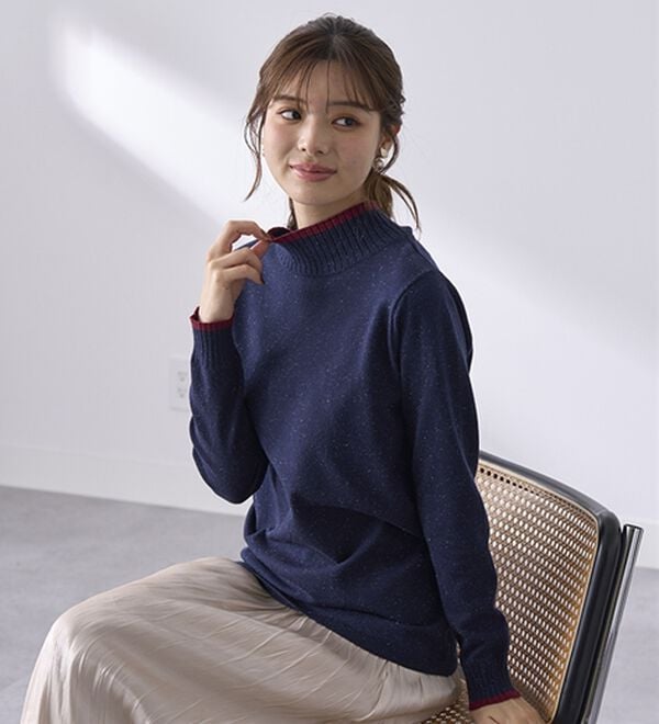 BELLUNA（ベルーナ）の「チクチクしない！ラメ入りウォッシャブルセーター（ニット・セーター）」｜詳細画像