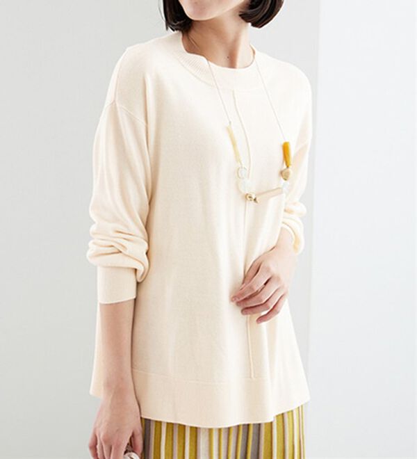 BELLUNA（ベルーナ）の「ふんわり袖カシミヤタッチプルオーバー（ニット・セーター）」｜詳細画像