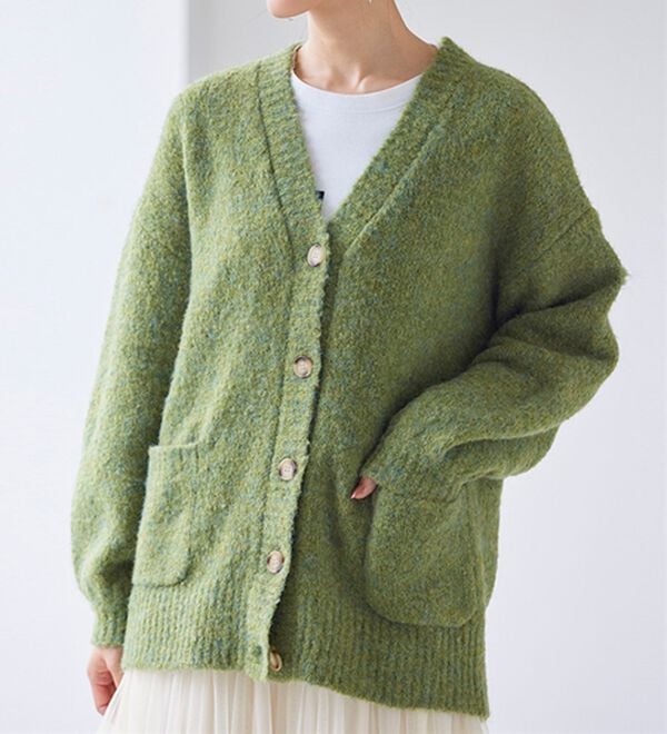 RANAN（ラナン）の「カラーオーバーカーディガン（ニットカーディガン）」｜詳細画像