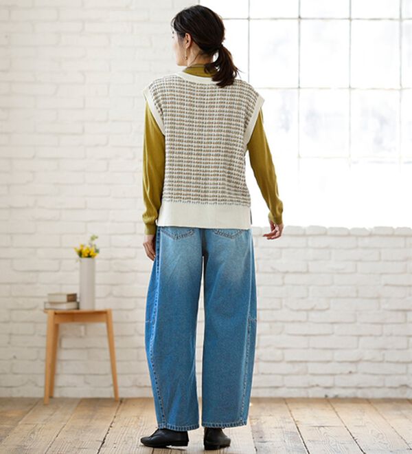 ルフラン（ルフラン）の「【２本組】丸みが可愛いデニムパンツ（フルレングスパンツ）」｜詳細画像