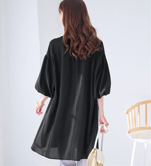 alotta（アロッタ）の「パフ袖とろみブラウスチュニックワンピース（チュニックワンピース）」｜詳細画像