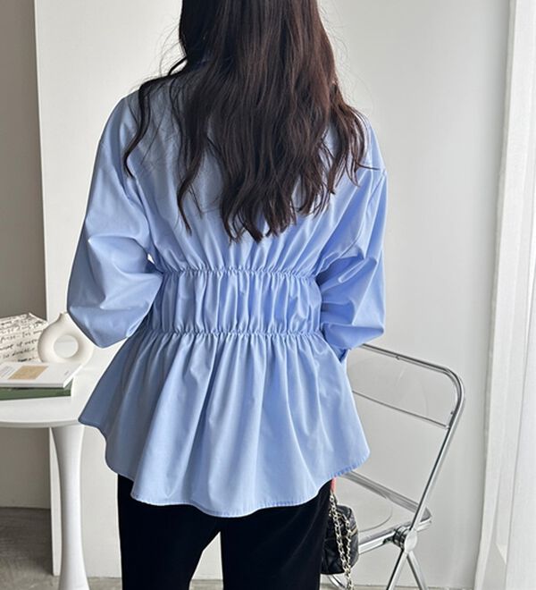 GeeRA（ジーラ）の「シャーリングビスチェデザインシャツ（シャツ）」｜詳細画像