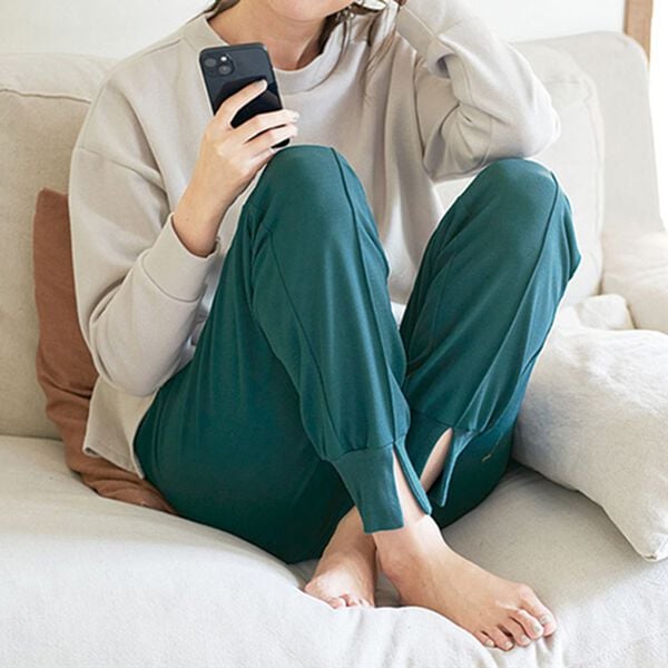 BELLUNA（ベルーナ）の「家でも外でも楽ちん裾リブパンツ（フルレングスパンツ）」｜詳細画像