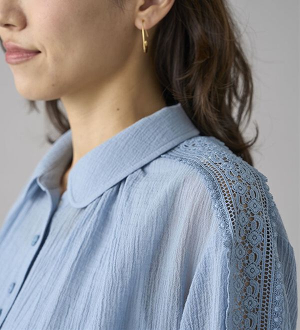 BELLUNA（ベルーナ）の「暑い夏に着たい！涼やか綿１００％ブラウス（ブラウス）」｜詳細画像