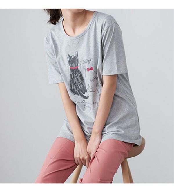 BELLUNA（ベルーナ）の「綿１００％プリントＴシャツ（Tシャツ）」｜詳細画像