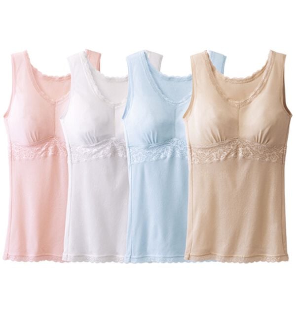 「【４色組】猛暑を乗り切る！メッシュブラキャミ（肌着・インナーウェア）」｜4色組