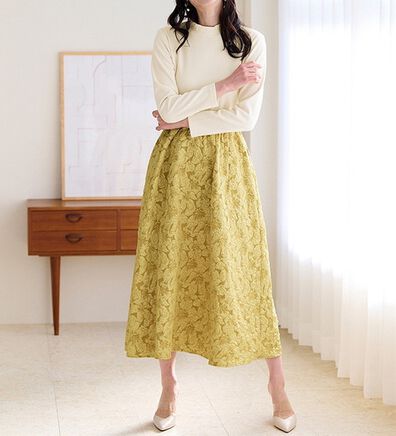 RANAN（ラナン）の「ジャカード素材ドッキングワンピース（ドッキングワンピース）」