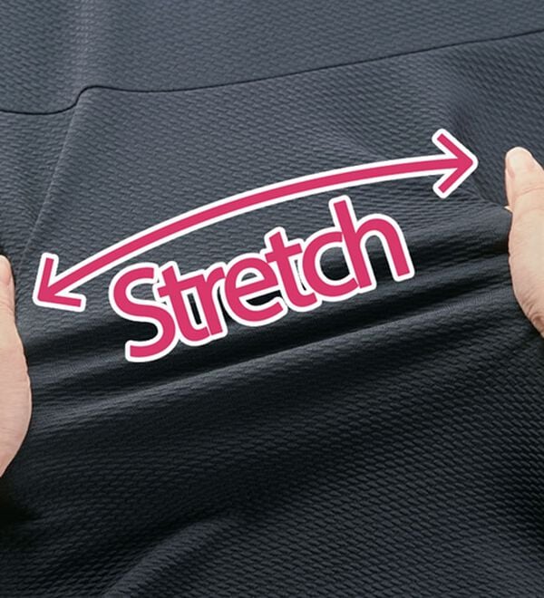 BELLUNA（ベルーナ）の「ポコポコエンボス素材　－３ｋｇ見えペプラムチュニック（チュニック）」｜詳細画像