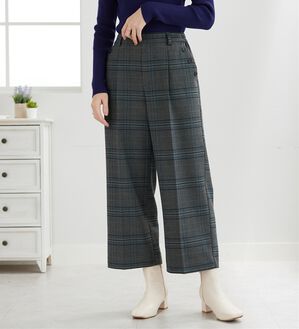 BELLUNA（ベルーナ）の「サマ見え（W）ボタン使いワイドパンツ（ワイドパンツ・ガウチョ）」｜詳細画像