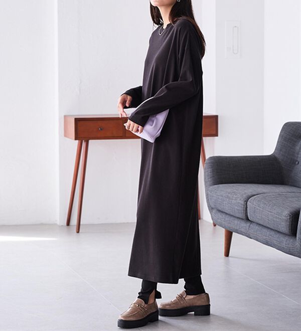 RANAN（ラナン）の「【レギンス付】＜ＢＣ＞綿１００％オーバーシルエットワンピース（その他ワンピース）」｜詳細画像