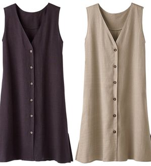 BELLUNA（ベルーナ）の「【２枚組】涼やかリネン混チュニックベスト（チュニック）」｜詳細画像