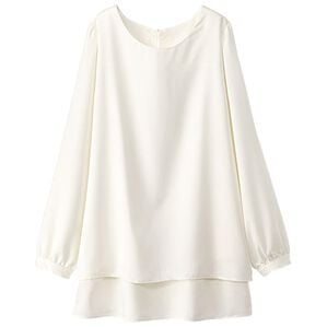 BELLUNA（ベルーナ）の「お手入れ簡単で嬉しいイージーケアブラウス（ティアード）（ブラウス）」｜白