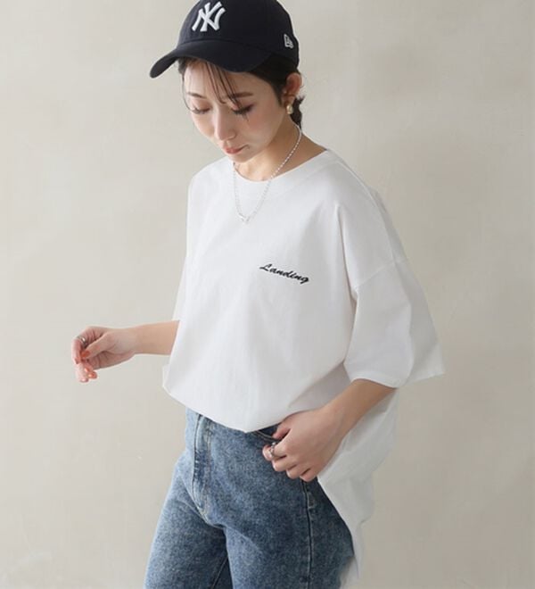 A HAPPY MARILYN（アハッピーマリリン）の「【大きいサイズ】【Ｌ～９Ｌ／選べるタイプ】綿１００％ロングＴシャツ（Tシャツ）」｜詳細画像