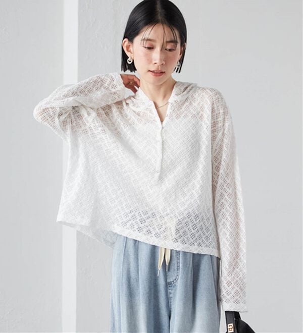 RANAN（ラナン）の「レースフーディートップス（カットソー）」｜詳細画像