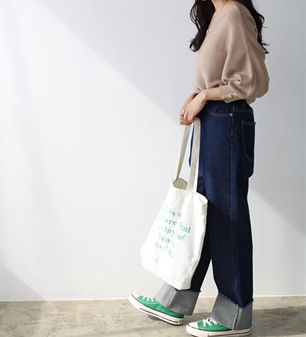 GeeRA（ジーラ）の「袖ボタン付ドルマンニットトップス（ニット・セーター）」｜詳細画像