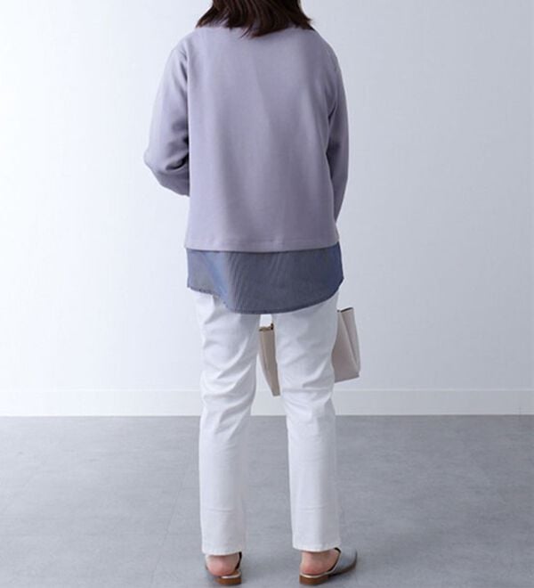 BELLUNA（ベルーナ）の「ワイドネックデザインシャツ切替チュニック（チュニック）」｜詳細画像