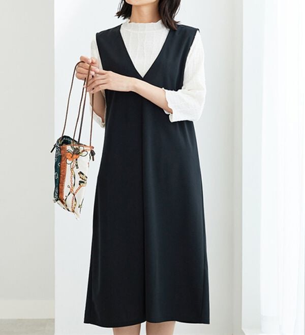 BELLUNA（ベルーナ）の「【2点セット】ジャカードプルオーバー＆ジャンスカセット（アンサンブル）」｜詳細画像