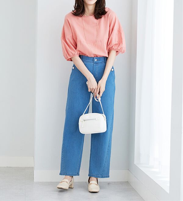 BELLUNA（ベルーナ）の「バルーンシルエットデニムパンツ（ワイドパンツ・ガウチョ）」｜詳細画像