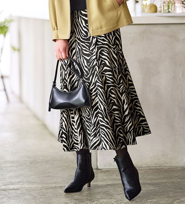 BELLUNA（ベルーナ）の「着映えプリントフレアスカート（ロングスカート）」｜詳細画像