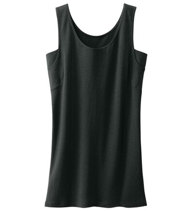 LAVIENNE（ラヴィエンヌ）の「【とろけるような肌ざわり】テンセル（ＴＭ）繊維コットン混汗取りパッド付タンク（肌着・インナーウェア）」