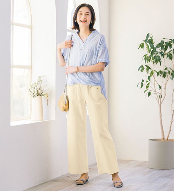 ルフラン（ルフラン）の「＜ｆｕ－ｕ＞綿１００％　裏さらっとズボン（フルレングスパンツ）」｜詳細画像