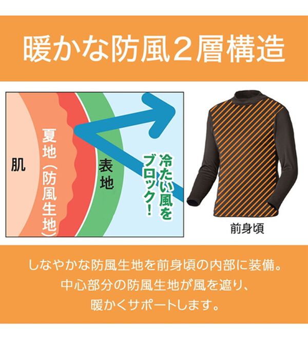 「≪ＴＶ限定★≫＜フィラ＞まさに画期的！防風アクティブハイネック（メンズ肌着・インナーウェア）」｜詳細画像
